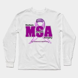 Multiple System Atrophy Awareness Ribbon (FightingMSA) Long Sleeve T-Shirt